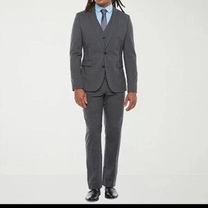 J Ferrar JF Ultra Comfort Slim Suit SIZE 38 REG Charcoal-JACKET ONLY